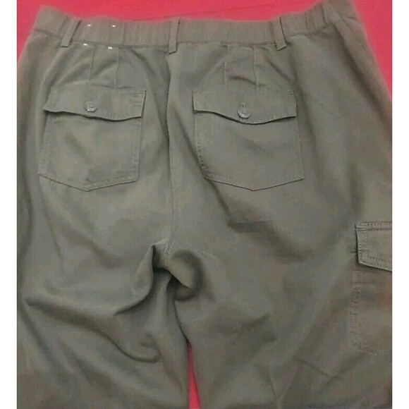 Talbots Super Soft Cargo Pants  Cropped High Rise Relaxed Fit Linen Nwot - Picture 7 of 11